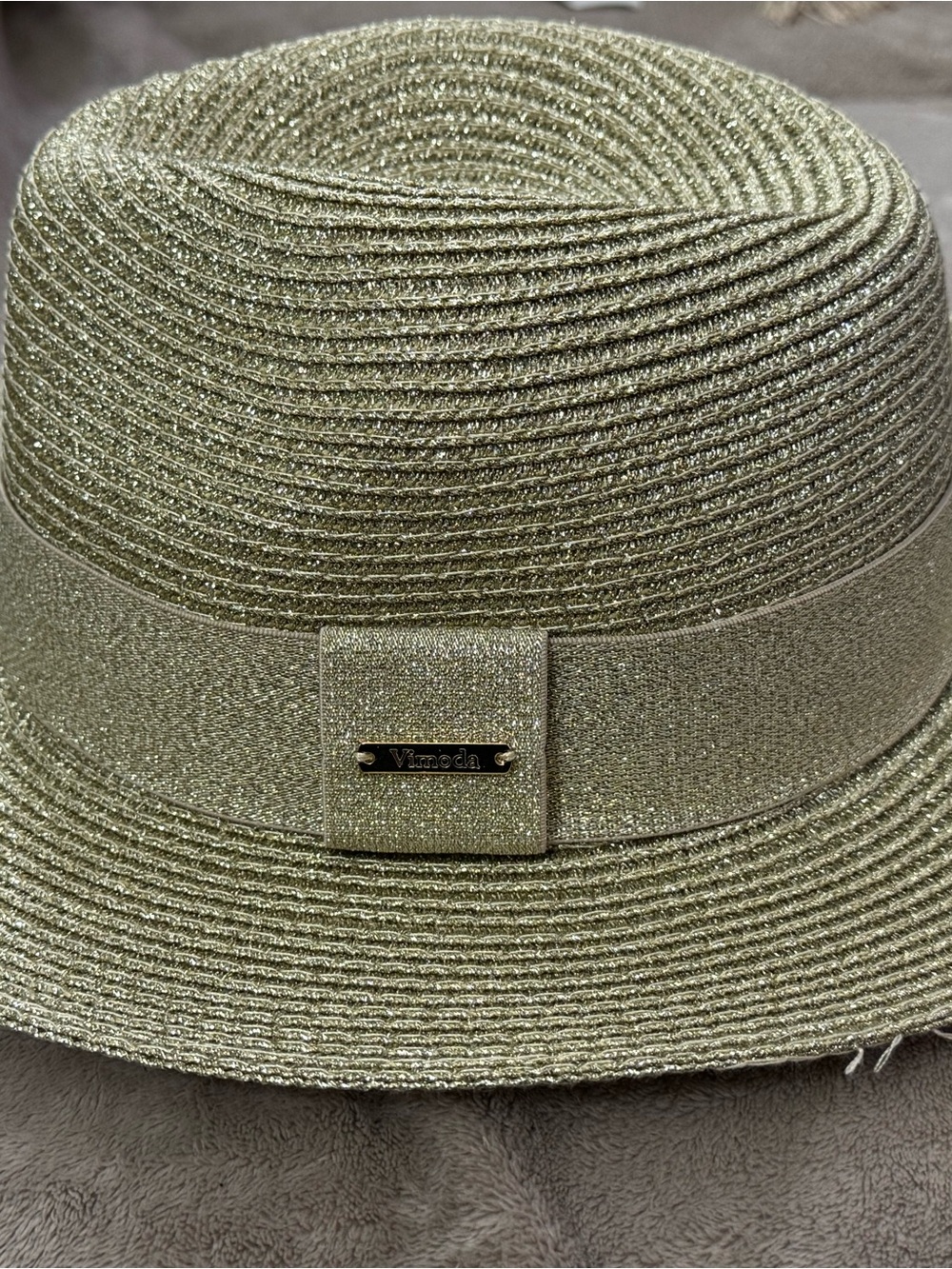 NWT Metallic Fedora Hat - Gold - Picture 3 of 5